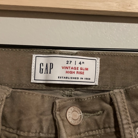 GAP Women's High Rise Jeans - Tan Vintage Slim - Picture 2 of 10